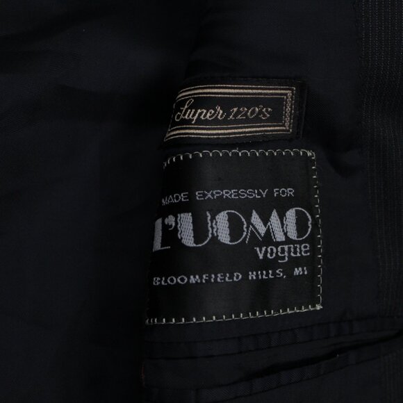 CANALI Proposta Blazer Mens US 42R UK 52R Black Pinstripe Wool Sports Jacket - Picture 10 of 16